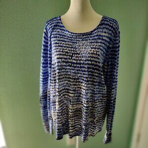 ZOZO Blue Multicolored Lightweight sweater. Size L